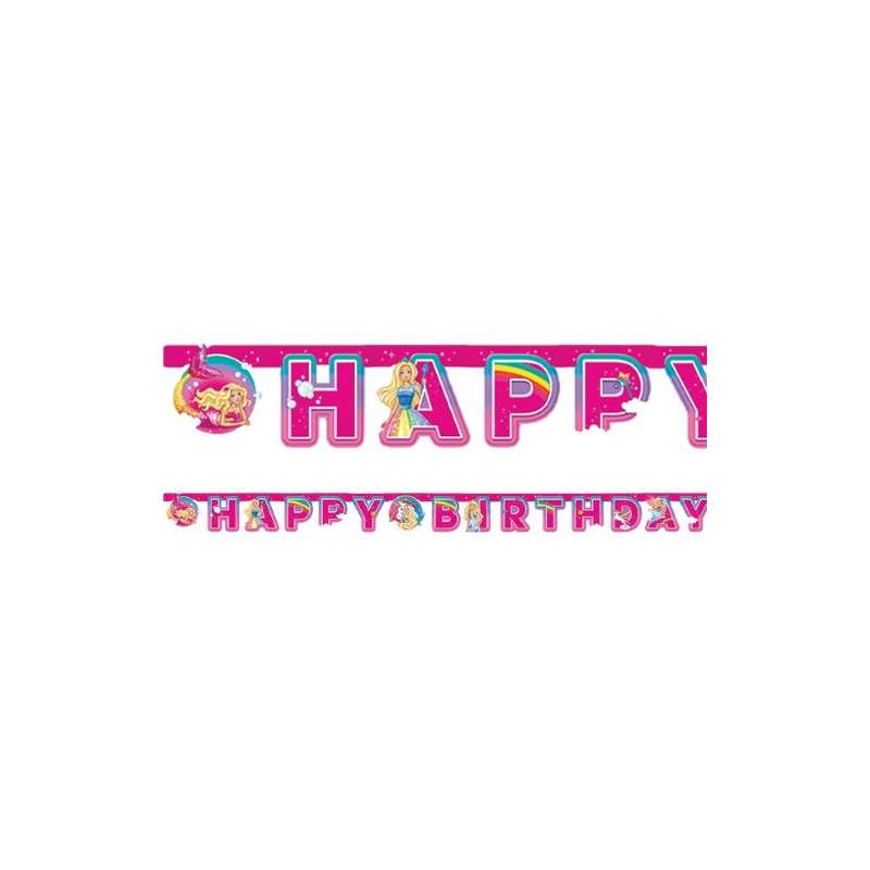 FESTONE LETTERE BARBIE HAPPY BIRTHDAY 2.00 MT