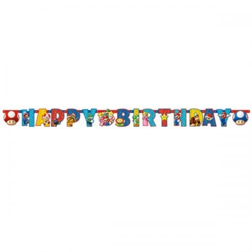 FESTONE SUPER MARIO CON LETTERE