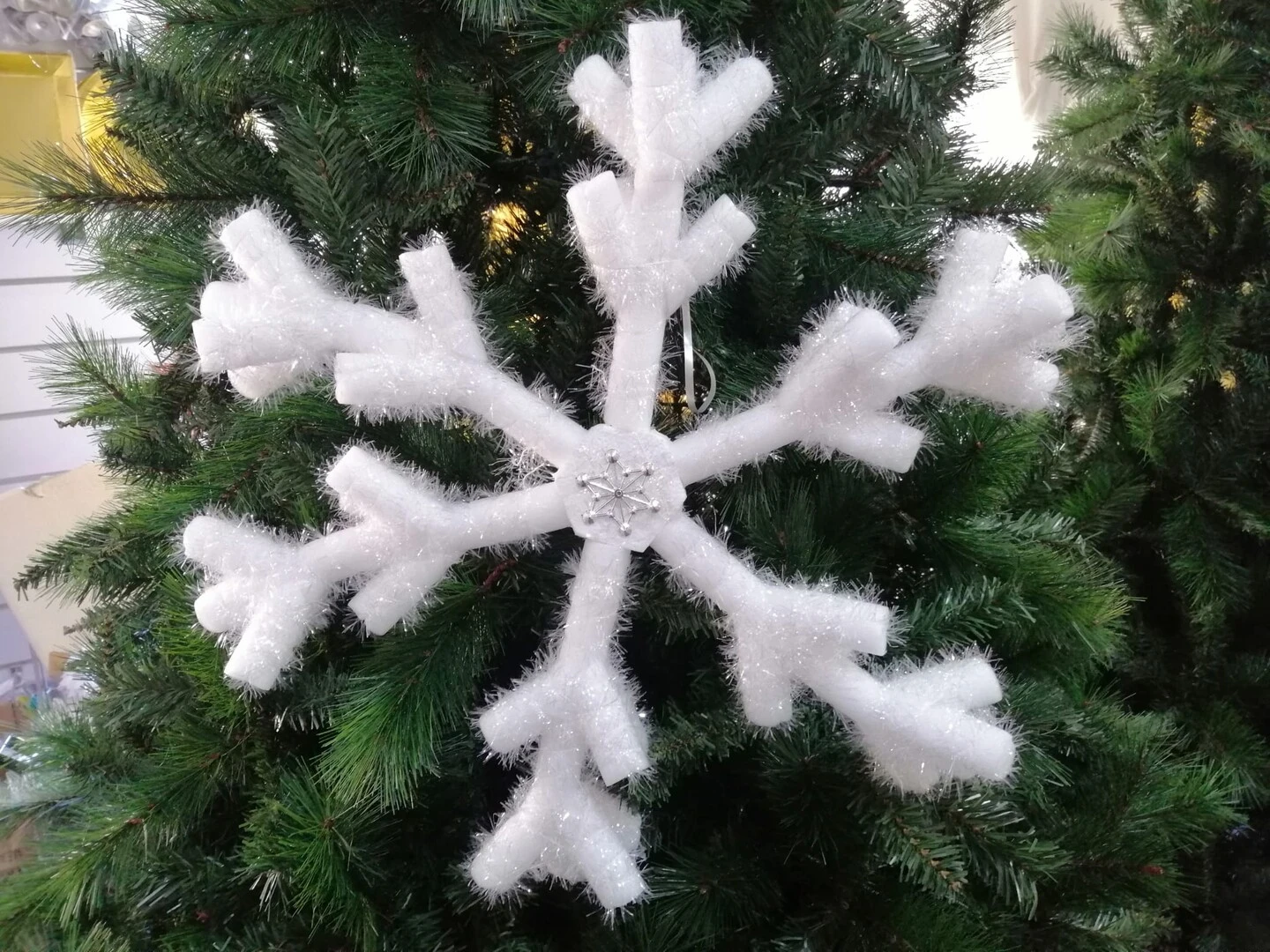 "NATALE" FIOCCO NEVE BIANCO CM 60