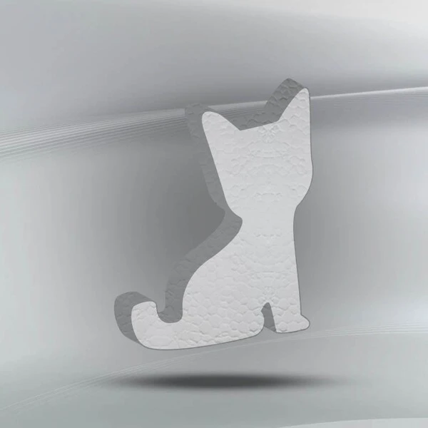 SAGOMA IN POLISTIROLO GATTO SPESSORE 5 CM NEUTRO
