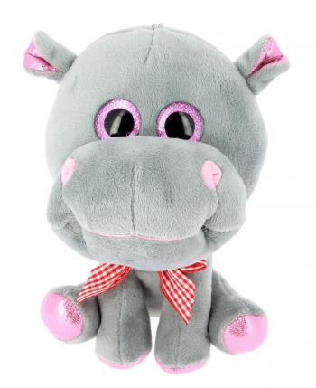PELUCHE IPPOPOTAMO OCCHIONI CRISTALLO CM 18