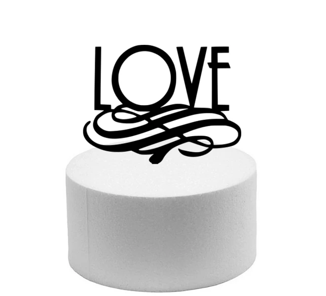 SAGOMA PER TORTA IN POLISTIROLO LOVE H 20 CM