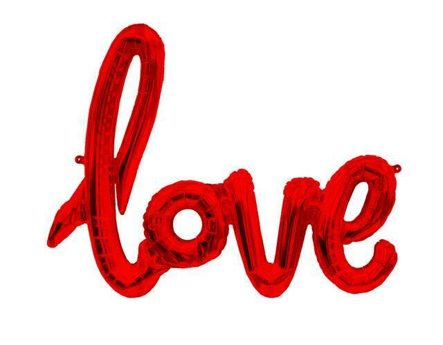 PALLONCINO SAN VALENTINO SCRITTA LOVE GONFIABILE AD ARIA (100 CM CIRCA) 1 PZ