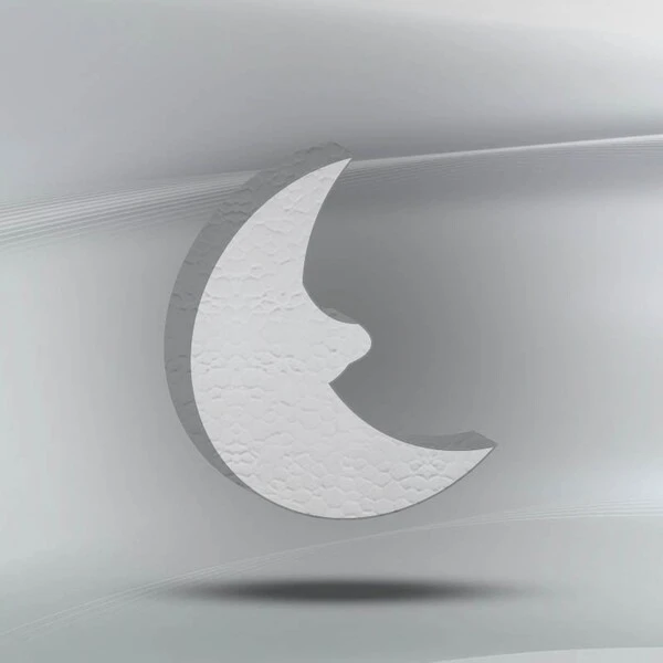 SAGOMA IN POLISTIROLO LUNA SPESSORE 5 CM NEUTRO