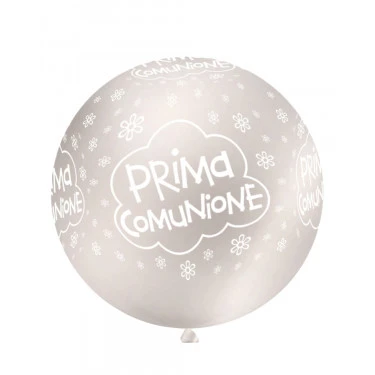 PALLONCINO MONGOLFIERA LATTICE TRASPARENTE COMUNIONE PER ESTERNO (95 CM CIRCA) 1 PZ