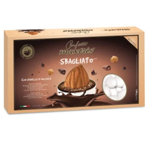 CONFETTI BIANCHI CIOCOMANDORLA CON GRANELLA DI NOCCIOLA 1 KG