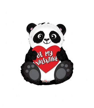 Mylar Be My Valentine Panda h18 1pz