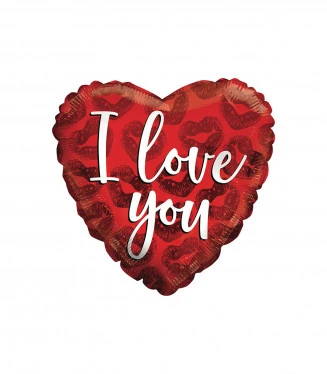 Mylar I Love You Baci Rossi Cuore 18 1pz