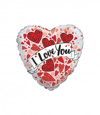 Mylar I Love You Olografico Cuore 18 1pz