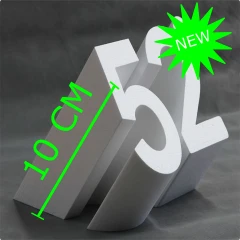 NUMERO IN POLISTIROLO SPESSORE 10 CM SENZA BASE