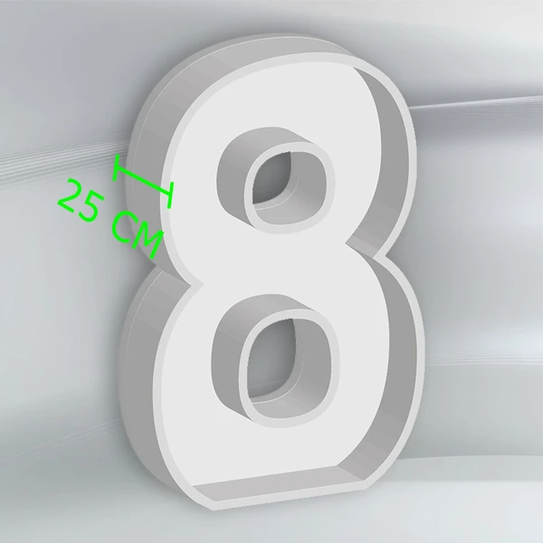 NUMERO IN POLISTIROLO -8- BOX PALLONCINI 