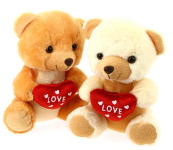 PELUCHE SAN VALENTINO ORSETTI CUORICINI 20 CM