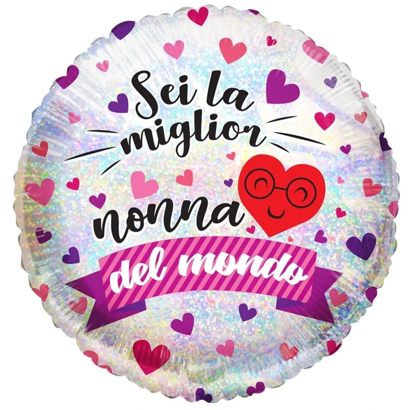 PALLONCINO IN FOIL SEI LA MIGLIOR NONNA DEL MONDO 
