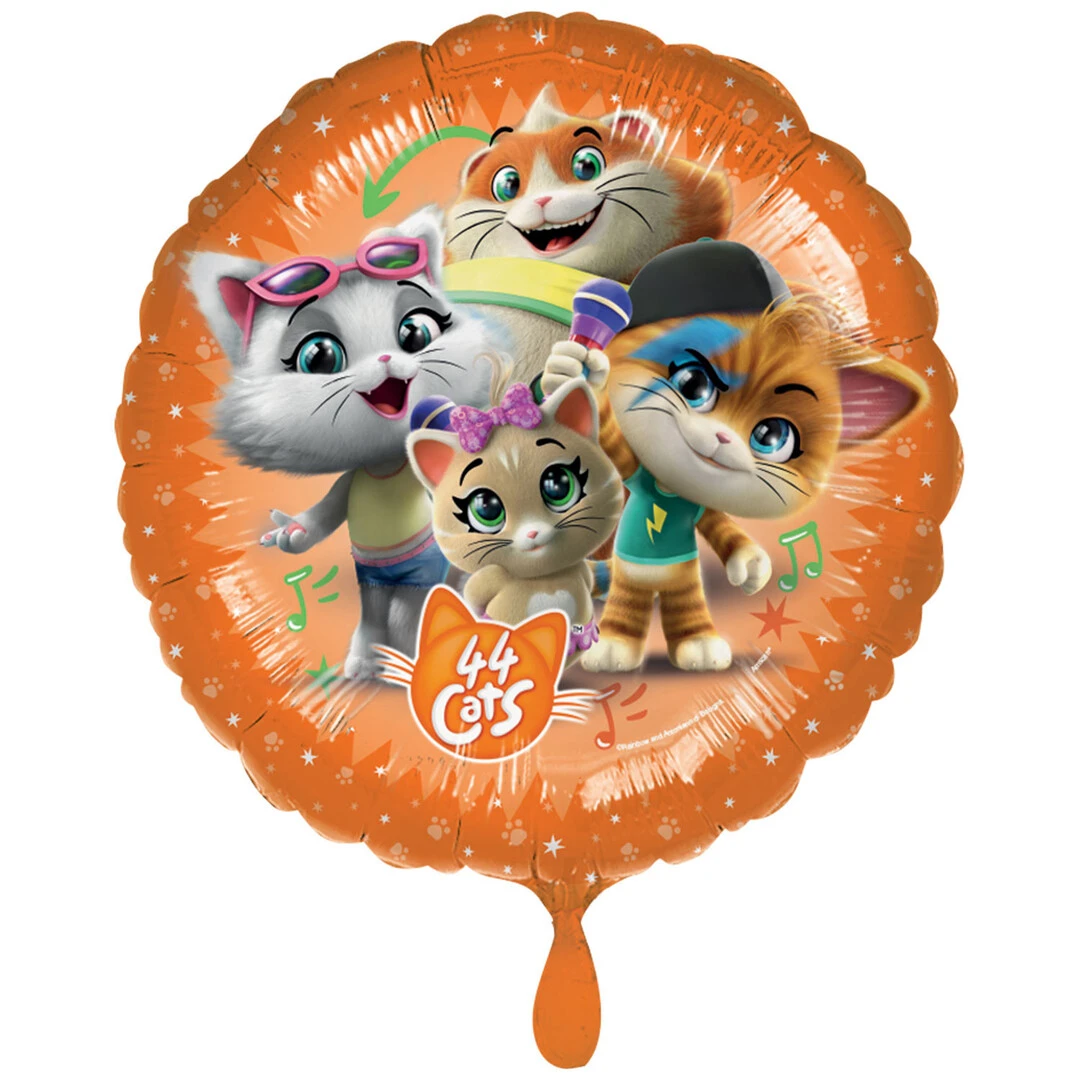 PALLONCINO IN FOIL 44 GATTI GONFIABILE AD ELIO (45 CM CIRCA)