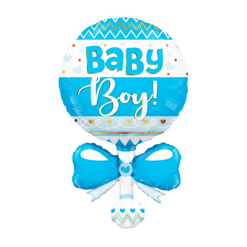 PALLONCINO IN FOIL NASCITA SONAGLIO CELESTE BABY BOY GONFIABILE AD ELIO (91 CM CIRCA)