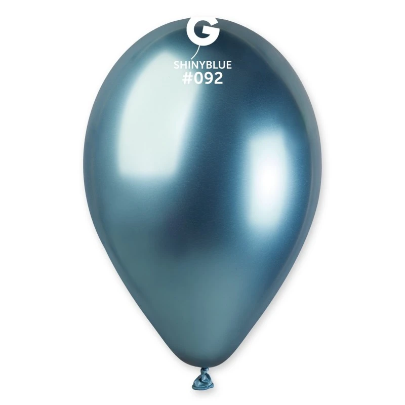 PALLONCINO LATTICE CHROME AZZURRO 33 CM 50 PZ