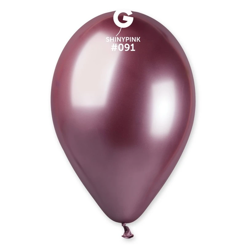 PALLONCINO LATTICE CHROME ROSA 33 CM 50 PZ