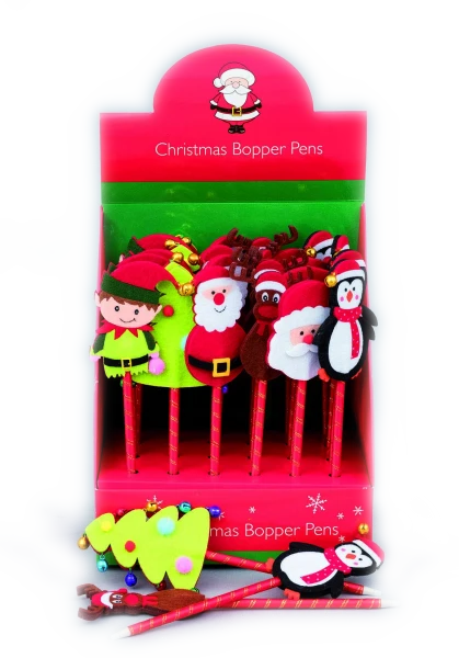 "NATALE" PENNA CM 22 DECORAZIONI SOGGETTI ASSORTITI
