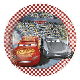PIATTO TORTA CARS 18 CM  8 PZ