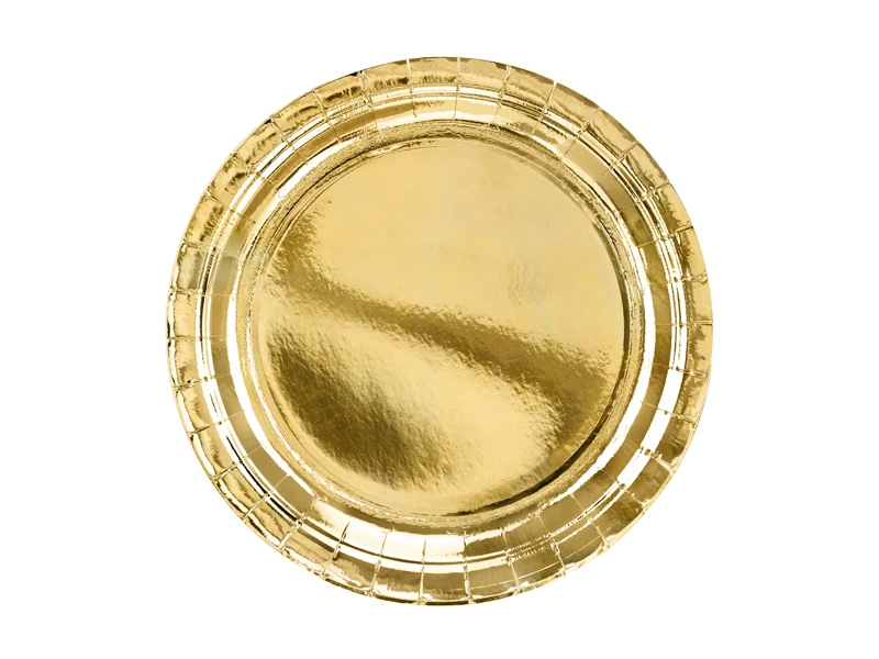 PIATTO DI CARTA TONDO ORO 23 CM