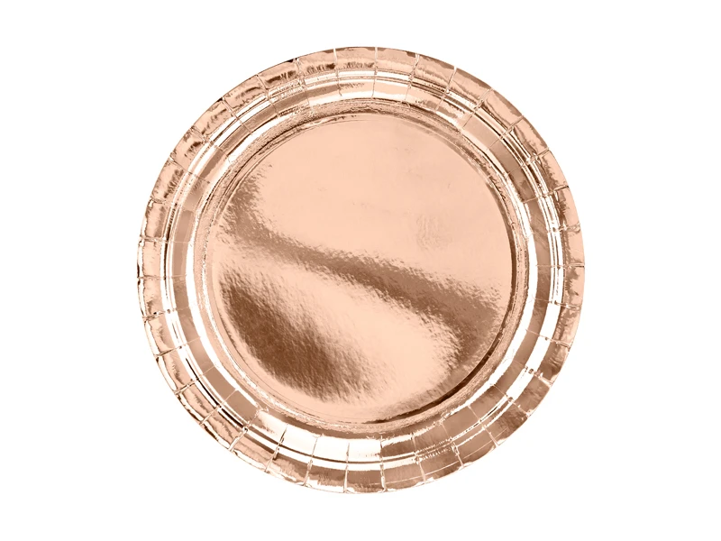 PIATTO DI CARTA TONDO ROSA GOLD 23 CM