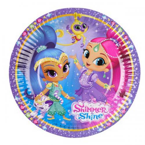 PIATTO TORTA SHIMMER & SHINE 18 CM  8 PZ