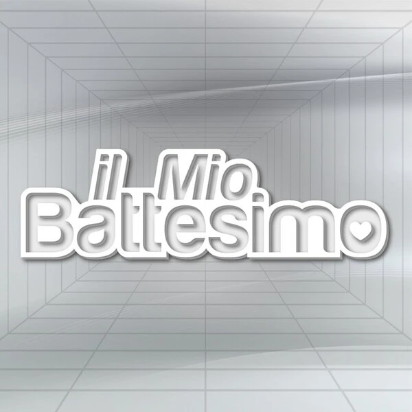 PORTACONFETTI IN POLISTIROLO IL MIO BATTESIMO SPESSORE 6 CM