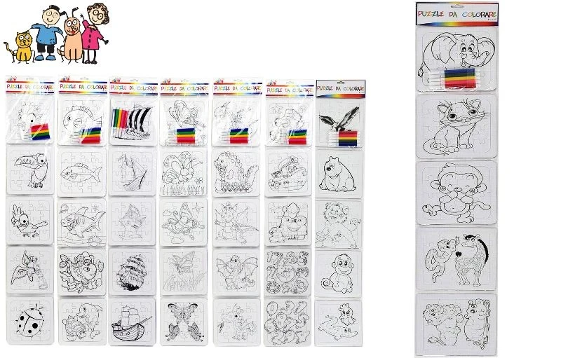 GADGET Puzzle da colorare 5 pz