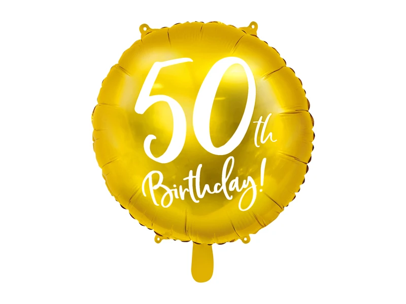 PALLONCINO IN FOIL 50° COMPLEANNO ORO (45 CM CIRCA)