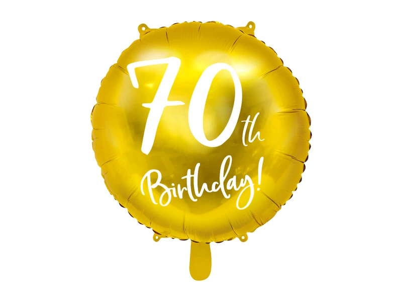 PALLONCINO IN FOIL 70° COMPLEANNO ORO (45 CM CIRCA)