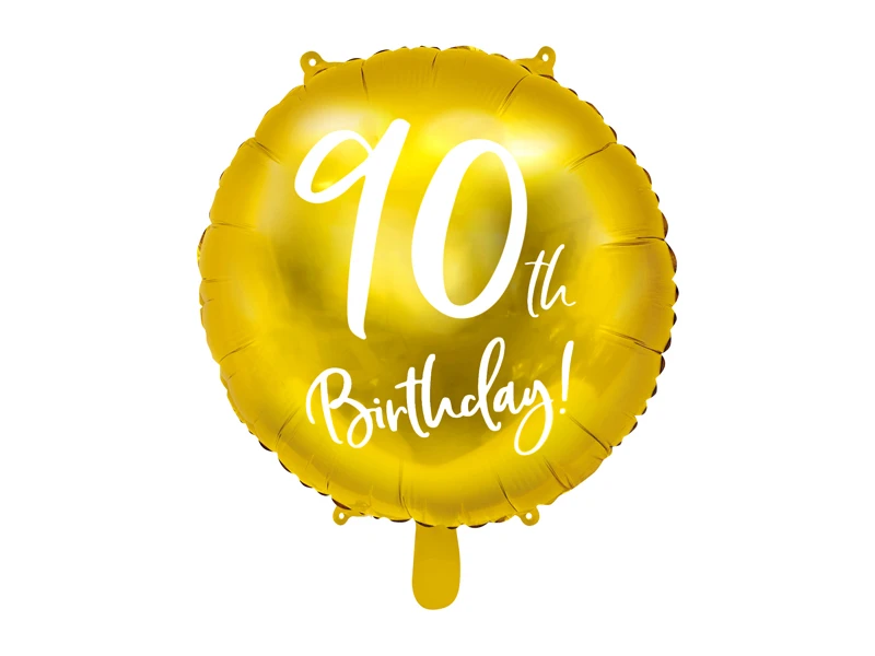 PALLONCINO IN FOIL 90° COMPLEANNO ORO (45 CM CIRCA)