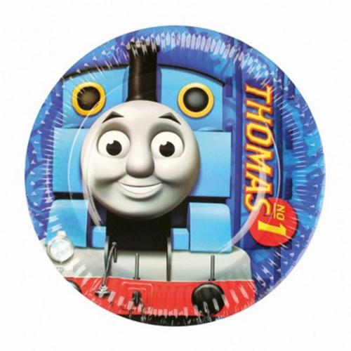 PIATTO TORTA TRENINO THOMAS 18 CM   8 PZ