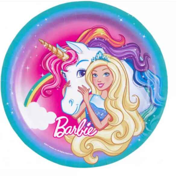 Piatto Piano di carta Barbie Dreamtopia 23 cm 8 pz
