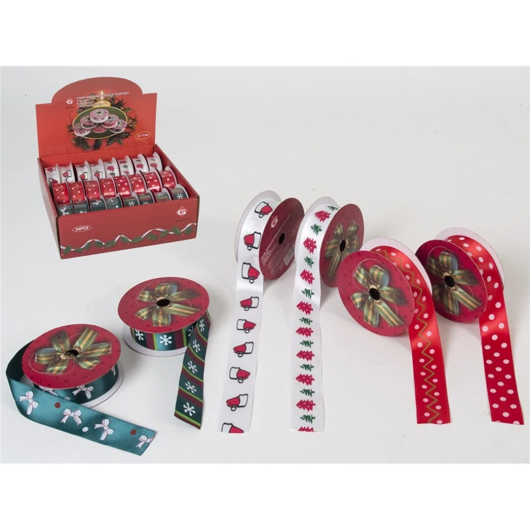 "NATALE" ROTOLO NASTRO NATALIZIO CM 4 X 270