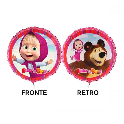 PALLONCINO MASHA E ORSO GONFIABILE AD ELIO 45 CM