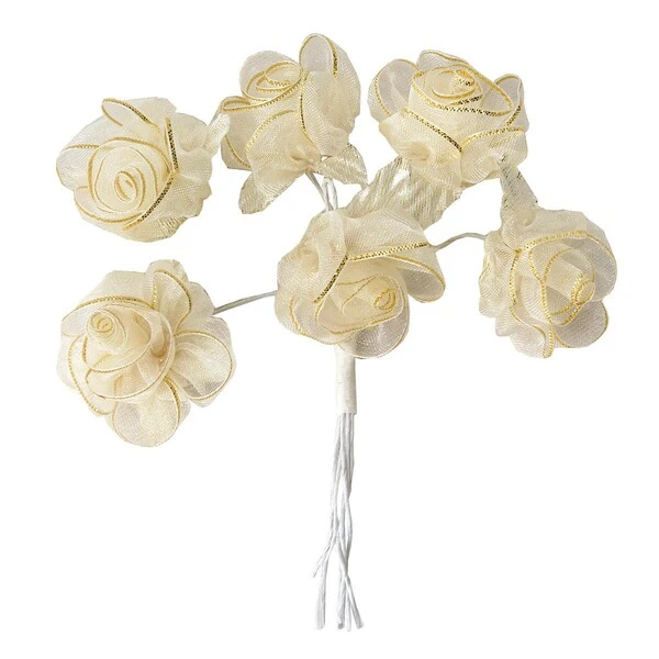 FIORI SPOSA FIORE SINGOLO ORO 6 PZ