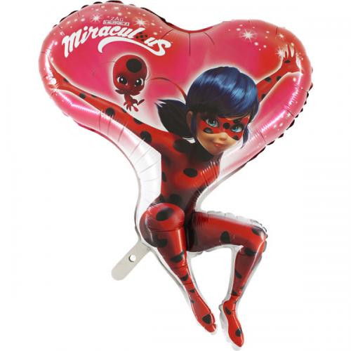PALLONCINO SAGOMA LADY BUG "MIRACULUS" GONFIABILE AD ELIO SUPER SHAPE