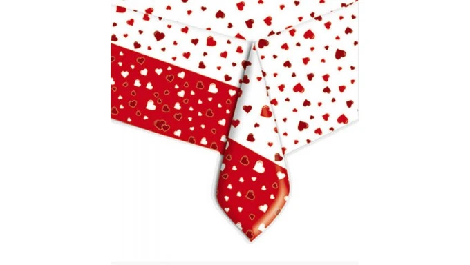 TOVAGLIA IN PLASTICA SAN VALENTINO CUORI PASSION 140X270