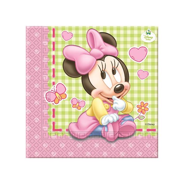 20 TOVAGLIOLI BABY MINNIE 33X33 CM