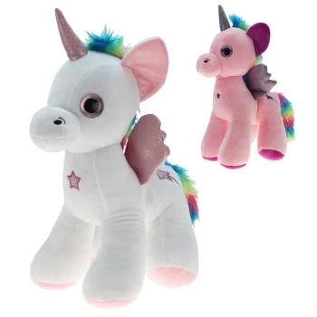 PELUCHE UNICORNI BIANCHI E ROSA 50 CM