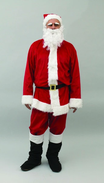 "NATALE" VESTITO BABBO NATALE ADULTO ROSSO IN VELLUTO   