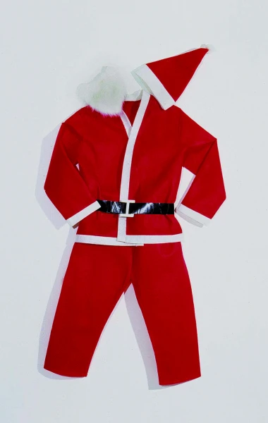 "NATALE" VESTITO BABBO NATALE PER ADULTI ROSSO IN POLIESTERE  
