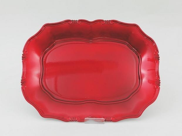 "NATALE" Vassoio rosso Cm 43 