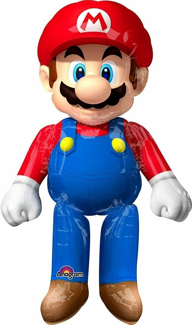 PALLONCINO SAGOMA SUPER MARIO BROS GONFIABILE AD ELIO
