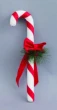 "NATALE" bastone polistirolo bianco cm.8x14x42 dec.fascia rossa e fiocco