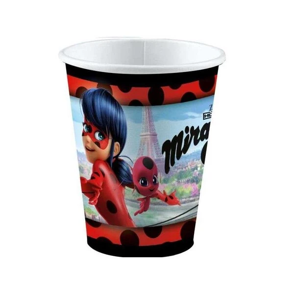 BICCHIERE LADY BUG "MIRACULUS" IN PLASTICA  8 PZ