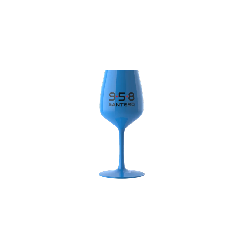 Bicchiere Santero 958 blu a forma di calice