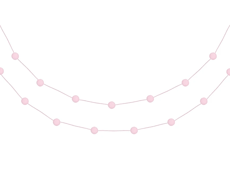 GHIRLANDA POM POM  ROSA   2 MT  1 PZ