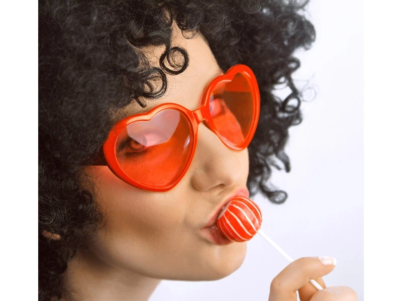 CARNEVALE occhiali a cuore rossi