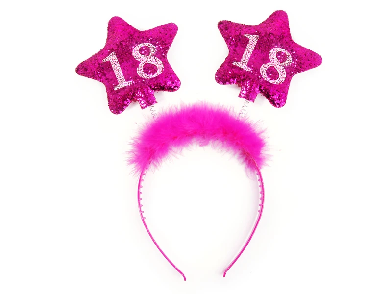 CERCHIETTO FUCSIA CON STELLE E SIMBOLO 18